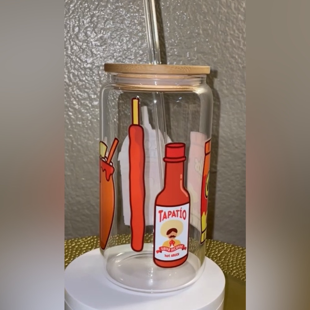 16oz MEXICAN SNACKS AND DRINKS GLASS TUMBLER